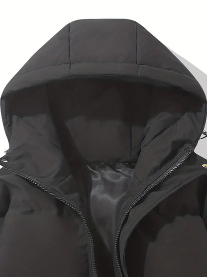 Julia | Winterliche Pufferjacke mit Kapuze und Steppdesign