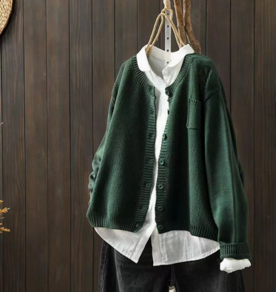Shania | lässiger Cardigan mit Knopfleiste und Taschen