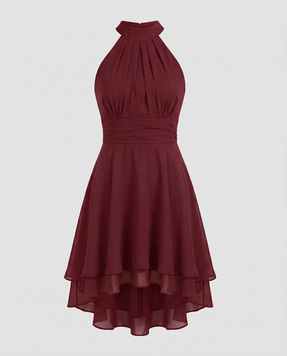 Dagna | Klassisches Damen Midikleid mit Neckholder | Ärmellos