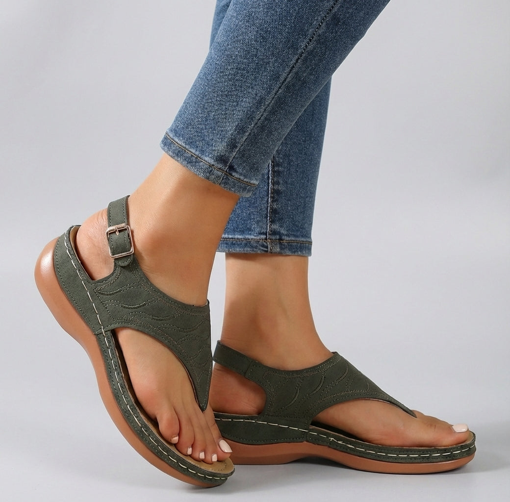 Nadine | Women's Comfort Wedge Sandals with Ankle Strap
