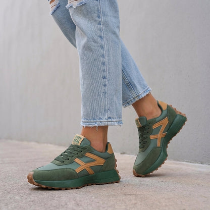 Hanna | Damen orthopädische Sneaker mit Schnürung und Plateausohle