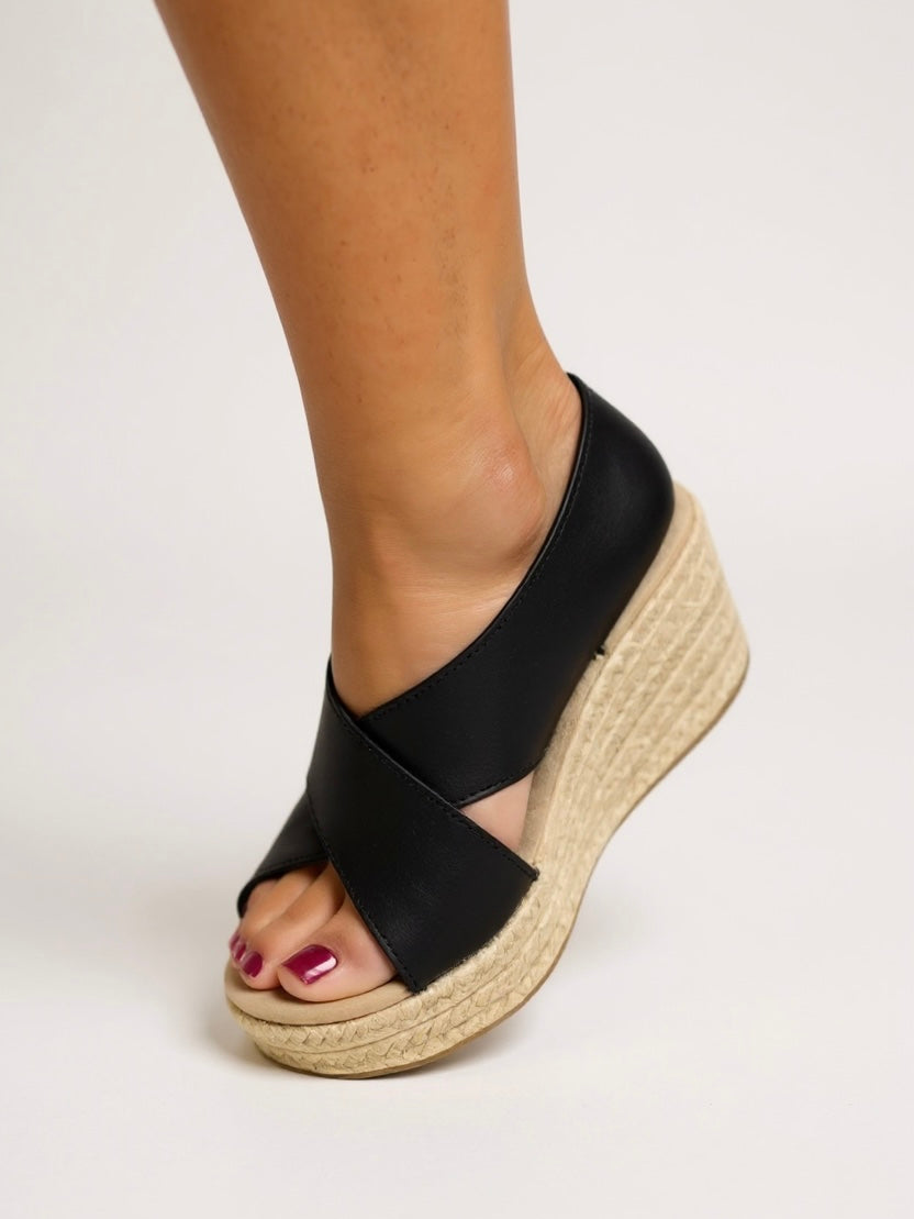 Mireille | Women's Espadrille Wedge Sandals with Cross Straps