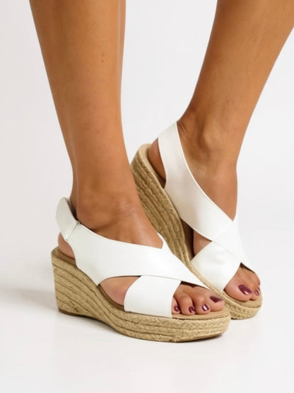 Mireille | Women's Espadrille Wedge Sandals with Cross Straps
