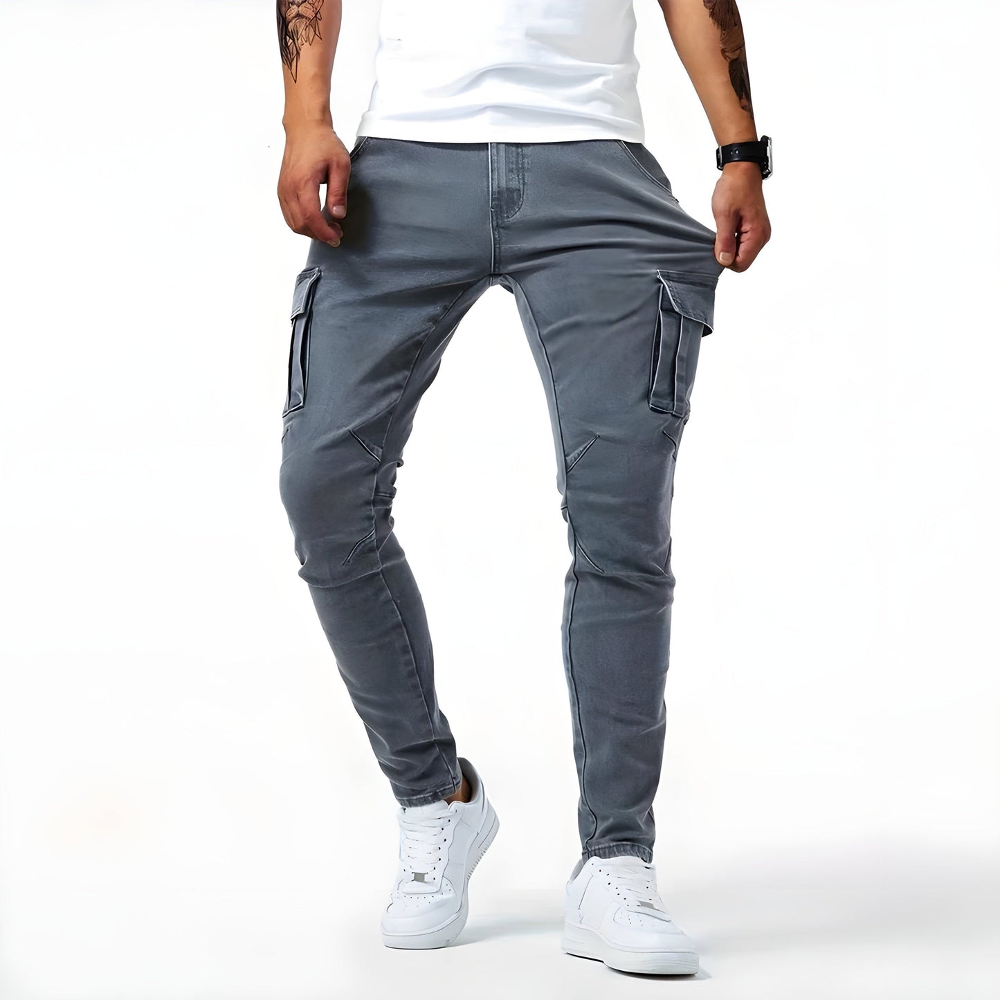 Hans | Moderne Slim-Fit Cargo-Hose für Herren mit mehreren Taschen | Klassiker
