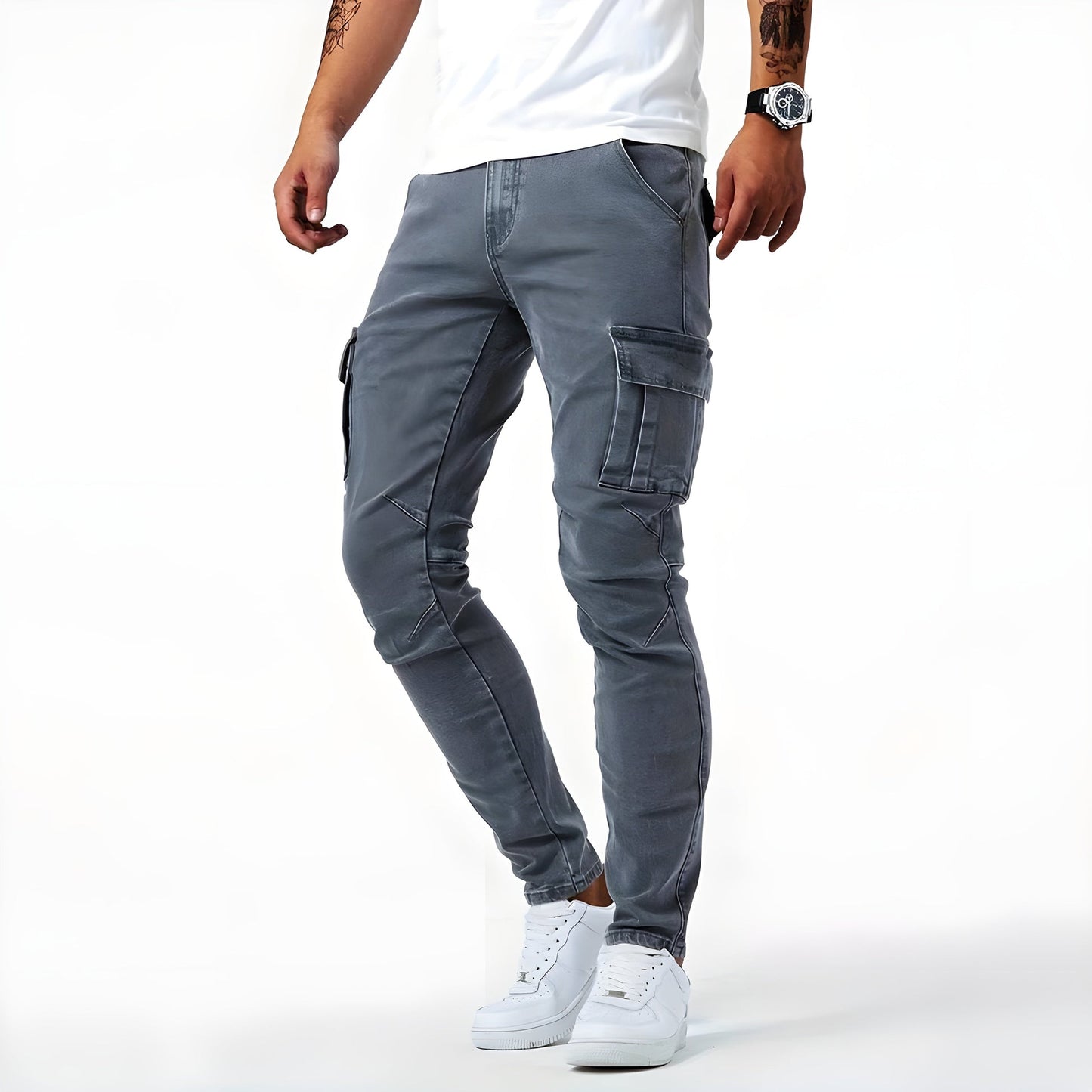 Hans | Moderne Slim-Fit Cargo-Hose für Herren mit mehreren Taschen | Klassiker
