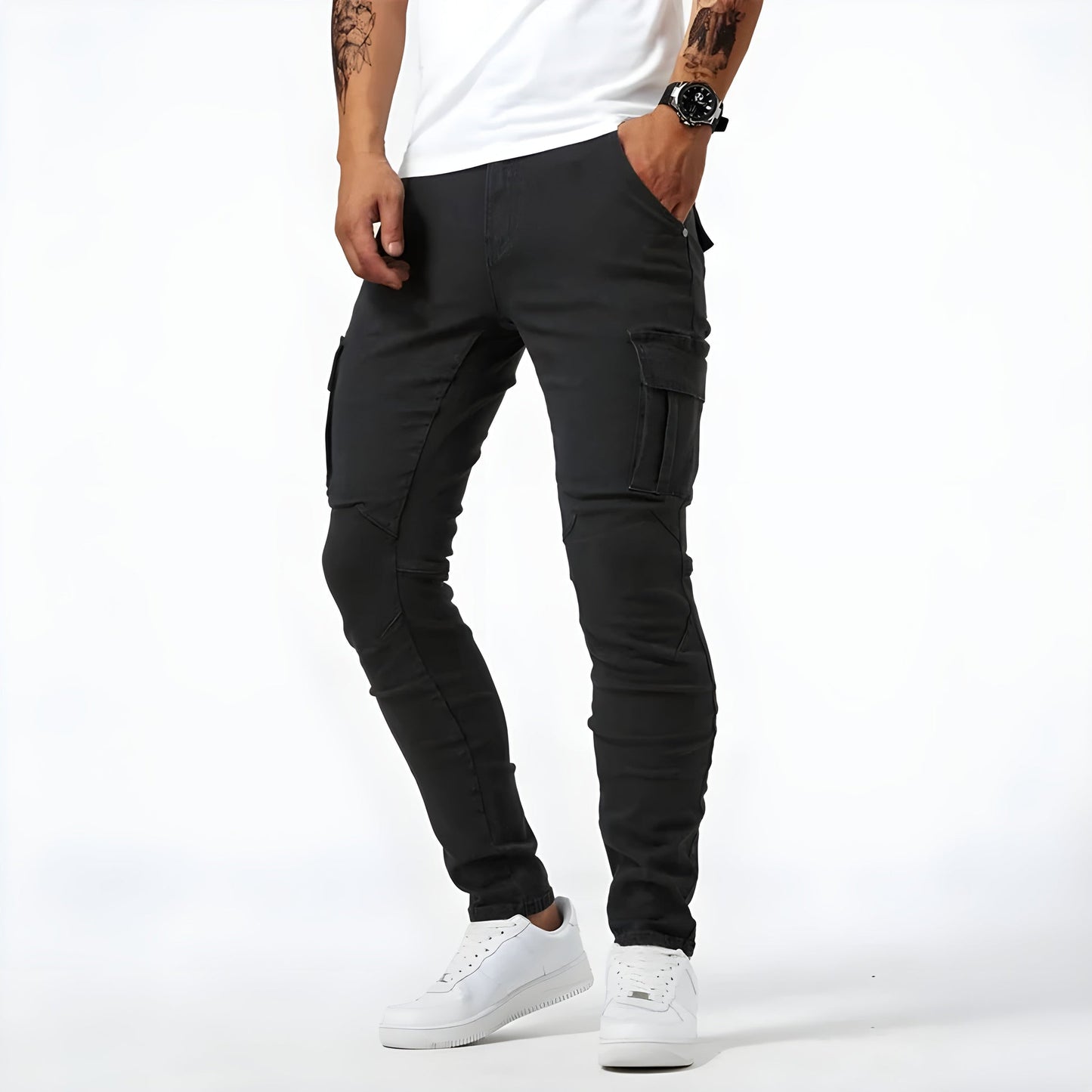 Hans | Moderne Slim-Fit Cargo-Hose für Herren mit mehreren Taschen | Klassiker