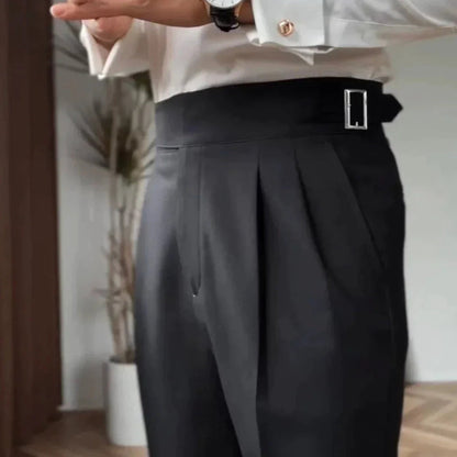 Armin | Elegant men's trousers with a high waist | Formal style