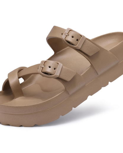 Frieda | Women's slides with platform sole and arch support