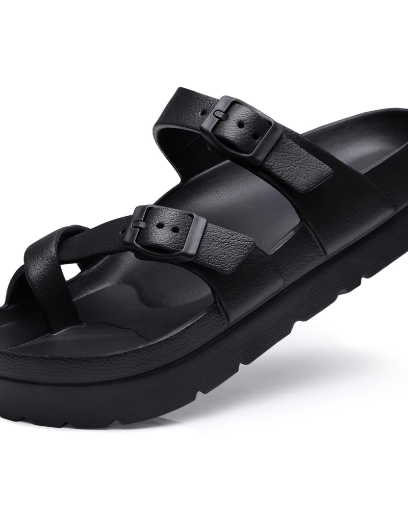 Frieda | Women's slides with platform sole and arch support