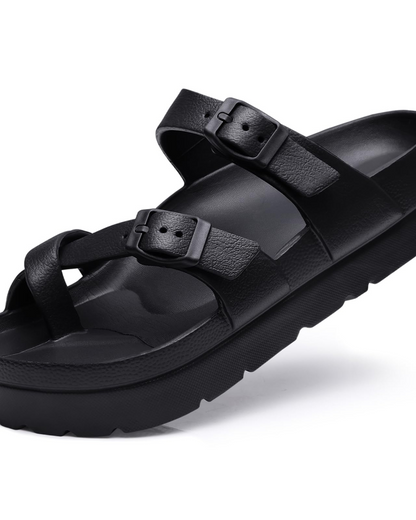 Frieda | Women's slides with platform sole and arch support