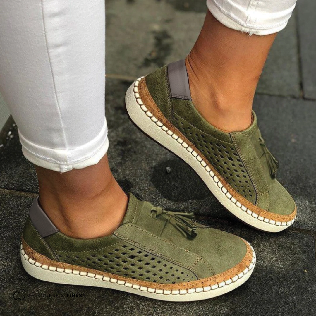Brunhilde | Damen Slip-on Gehschuhe mit Plattformsohle