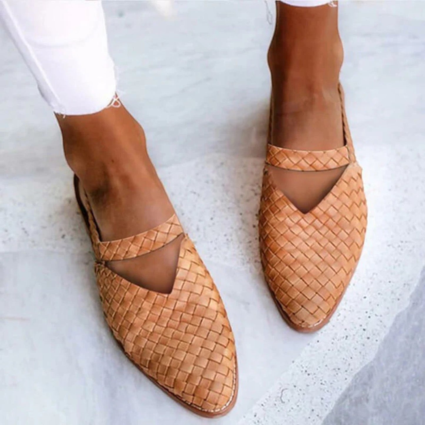Katrin | Women's sandals with braided toe and narrow strap