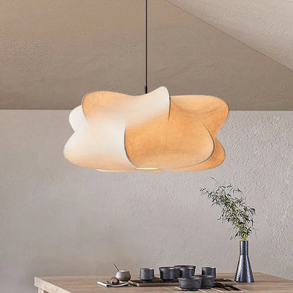 Talven | Japanese silk pendant light in the wabi-sabi style