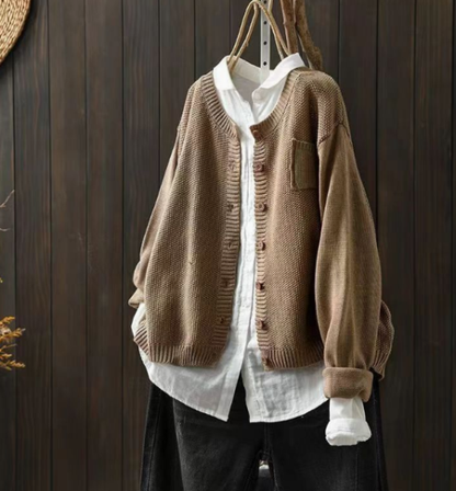 Shania | lässiger Cardigan mit Knopfleiste und Taschen
