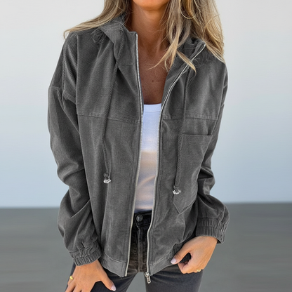 Lena | Damen Jacke mit Kapuze und Reißverschluss