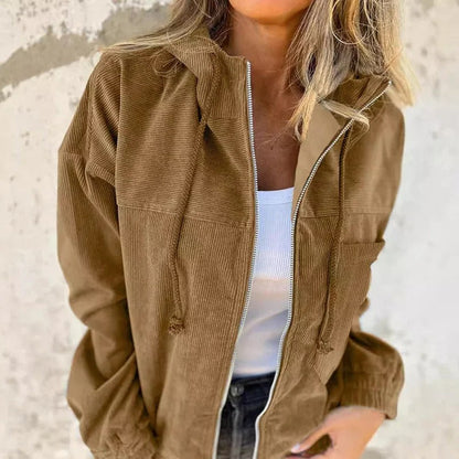 Lena | Damen Jacke mit Kapuze und Reißverschluss