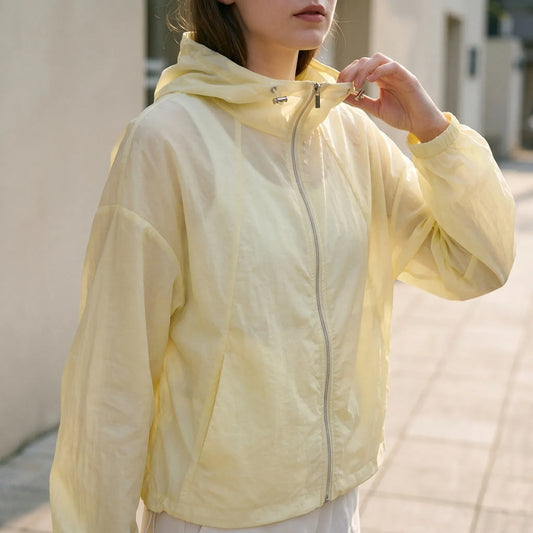 Simone | Windjacke mit elastischen Bündchen und Kapuze