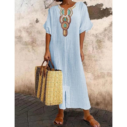 Ursula | Abito midi da donna con scollo tondo