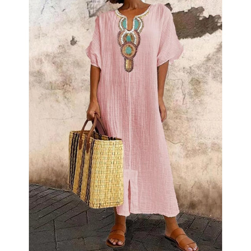 Ursula | Abito midi da donna con scollo tondo
