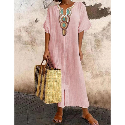 Ursula | Abito midi da donna con scollo tondo