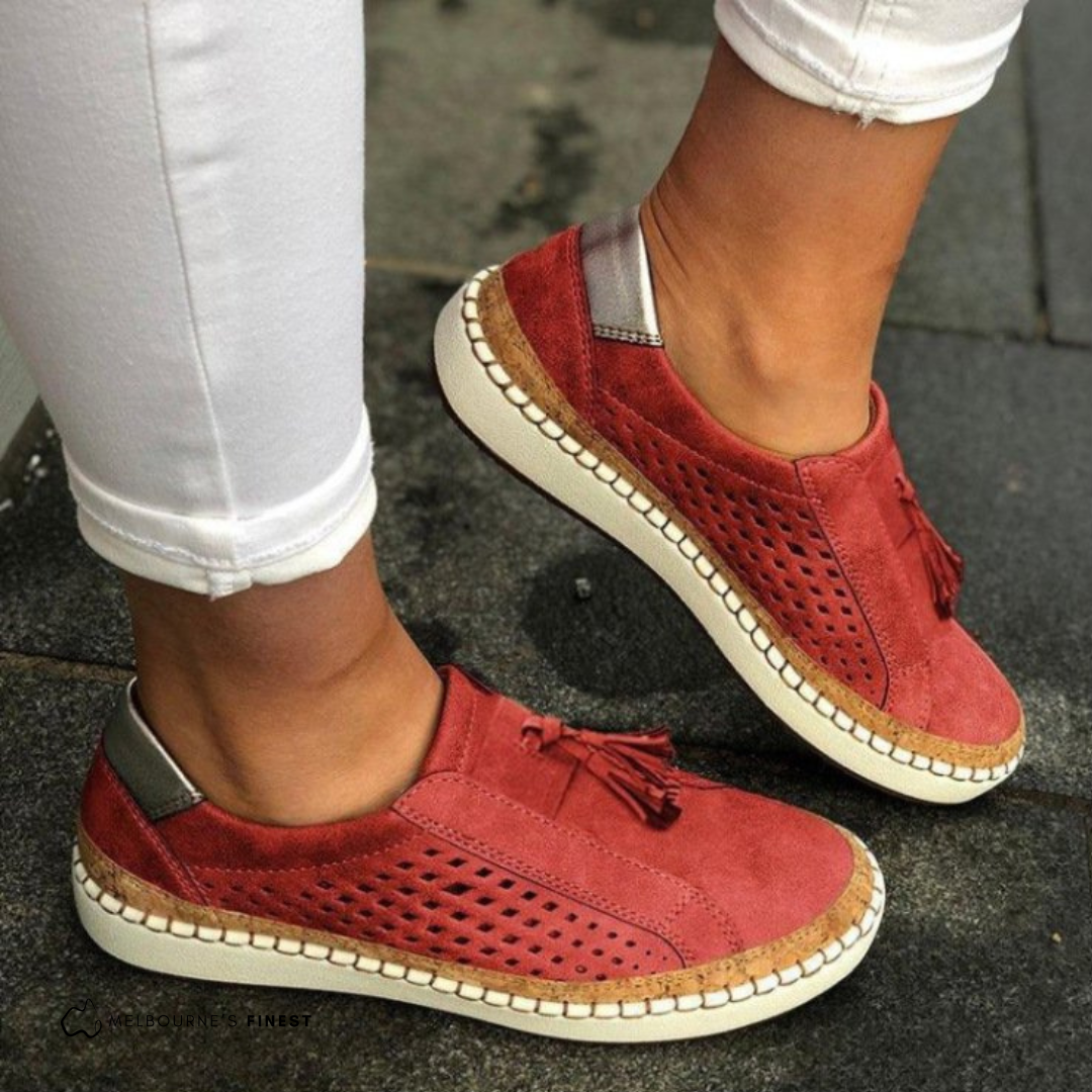 Brunhilde | Damen Slip-on Gehschuhe mit Plattformsohle