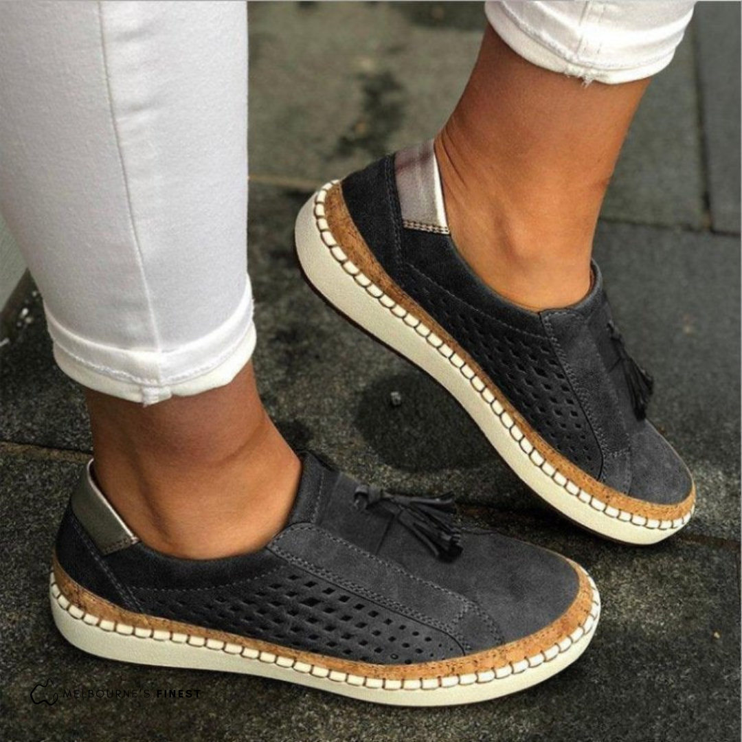 Brunhilde | Damen Slip-on Gehschuhe mit Plattformsohle