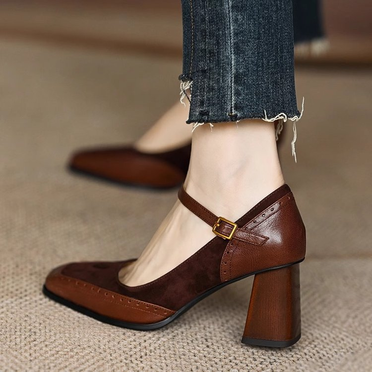 Hannah | Mary Jane Absatzschuhe mit Riemen und Schnalle