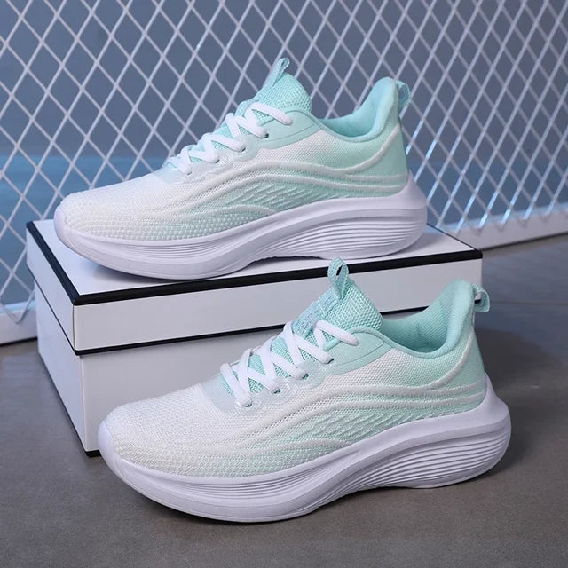 Lena | Damen Sneaker mit Schnürung und dicker Sohle und Form