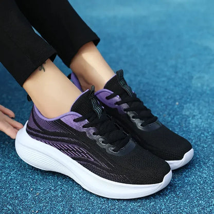 Lena | Damen Sneaker mit Schnürung und dicker Sohle und Form