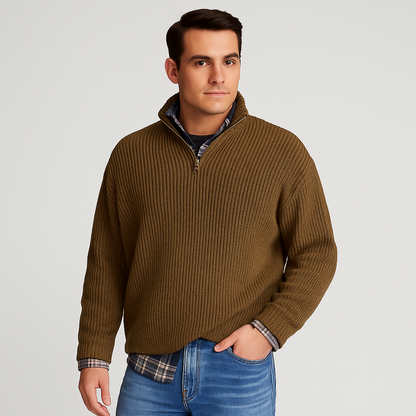 Enno | Herren Pullover mit halbem Reißverschluss | Schick