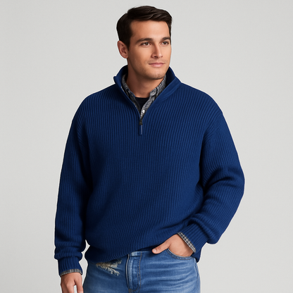 Enno | Herren Pullover mit halbem Reißverschluss | Schick