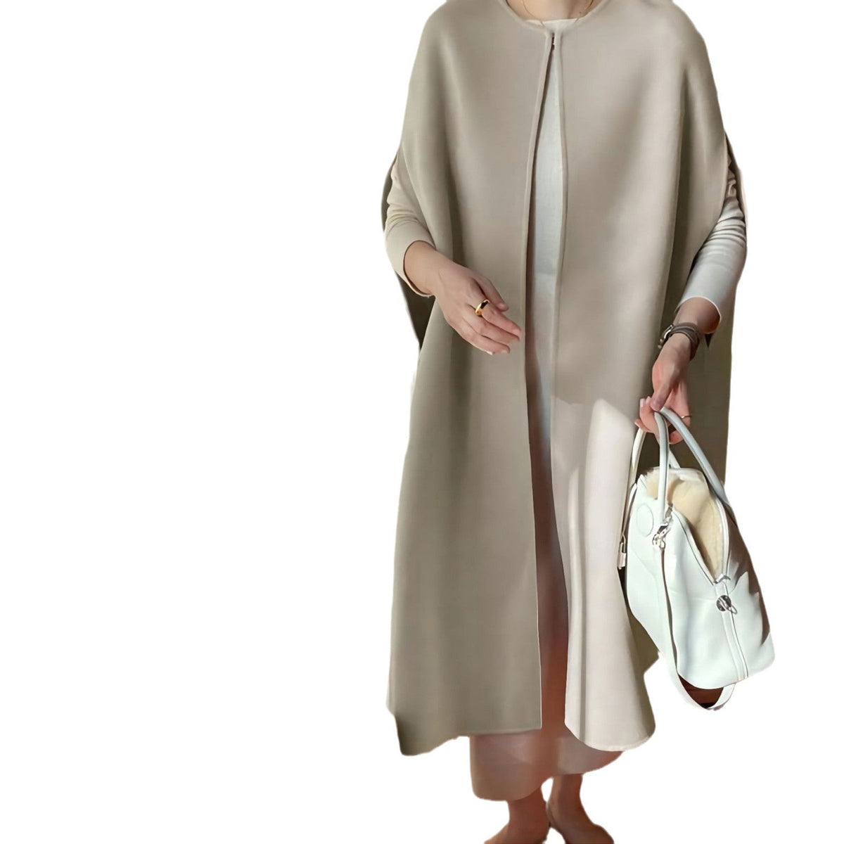 Fiona | Elegante gilet poncho da donna in misto lana