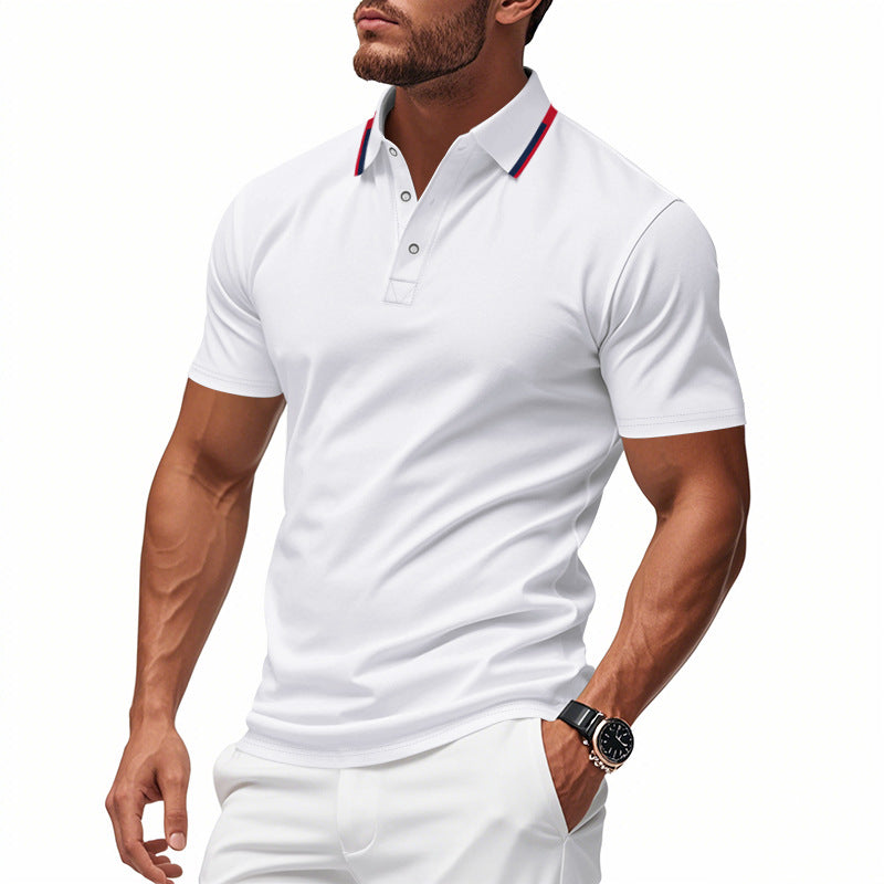 Lambert | Herren Klassisches Slim Fit Poloshirt mit Kontrastkragen | Elegant