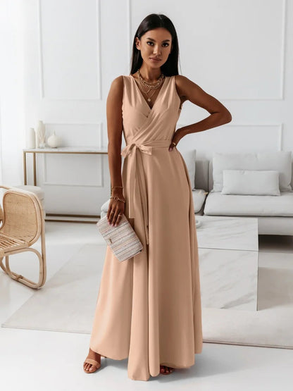 Ottilia | Modernes Damen-Maxikleid mit V-Ausschnitt | Maxi