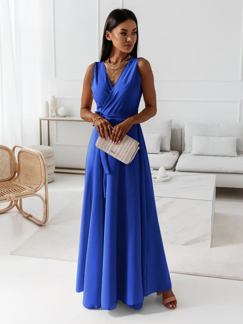 Ottilia | Modernes Damen-Maxikleid mit V-Ausschnitt | Maxi