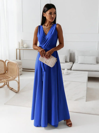 Ottilia | Modernes Damen-Maxikleid mit V-Ausschnitt | Maxi
