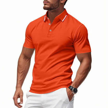 Lambert | Herren Klassisches Slim Fit Poloshirt mit Kontrastkragen | Elegant