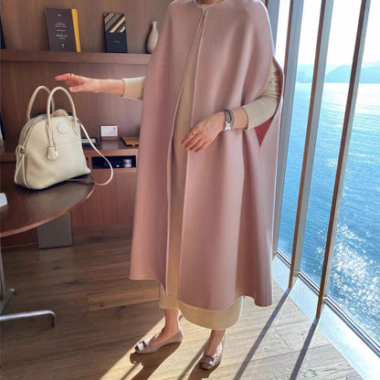 Fiona | Elegante gilet poncho da donna in misto lana