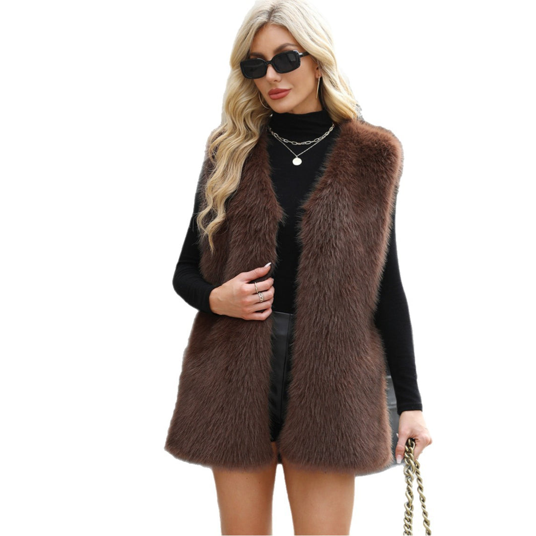 Velda | Damen Flauschige Weste ohne Ärmel | Bequem