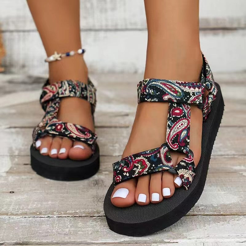 Elvira | Lightweight Women's Casual Sandals with Colorful Straps