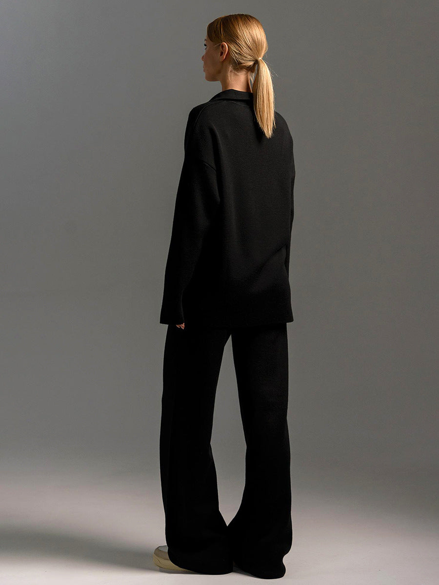 Etta | Minimalistisches Damen-Zweiteiler-Set mit Bluse und Hose | Klassiker