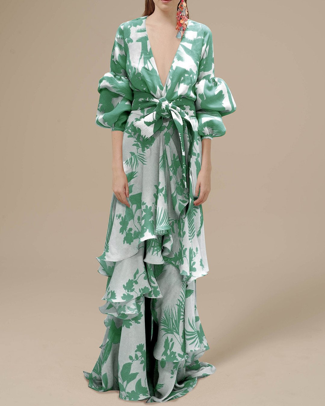Franziska | Maxikleid mit Wickeldesign und floralem Print