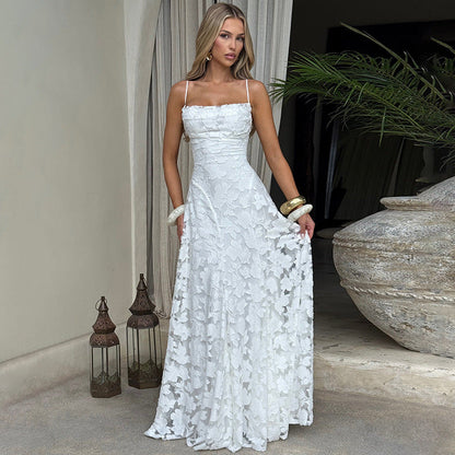 Sarah | Damen elegantes Abendkleid mit feinem Blumenmuster