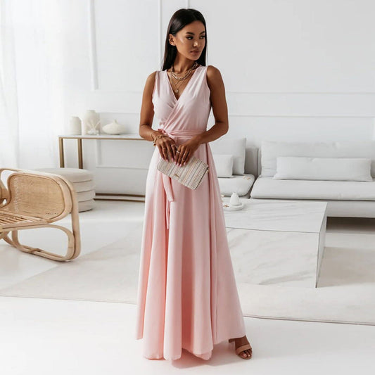 Ottilia | Modernes Damen-Maxikleid mit V-Ausschnitt | Maxi