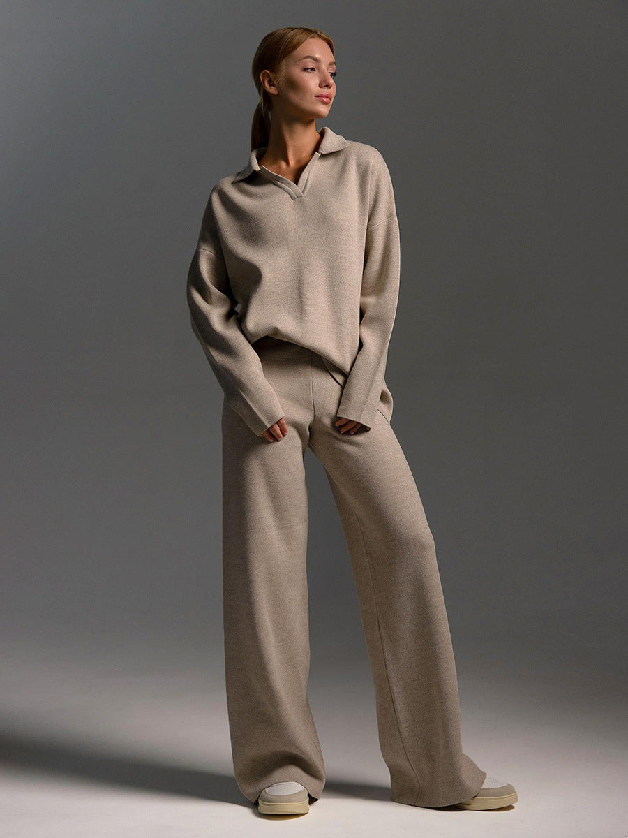 Etta | Minimalistisches Damen-Zweiteiler-Set mit Bluse und Hose | Klassiker