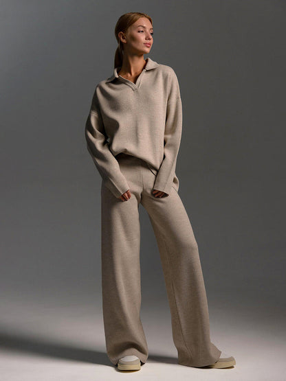 Etta | Minimalistisches Damen-Zweiteiler-Set mit Bluse und Hose | Klassiker
