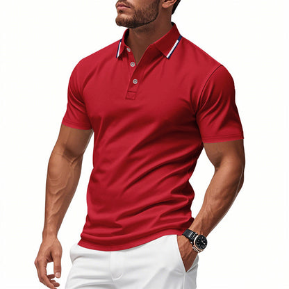 Lambert | Herren Klassisches Slim Fit Poloshirt mit Kontrastkragen | Elegant