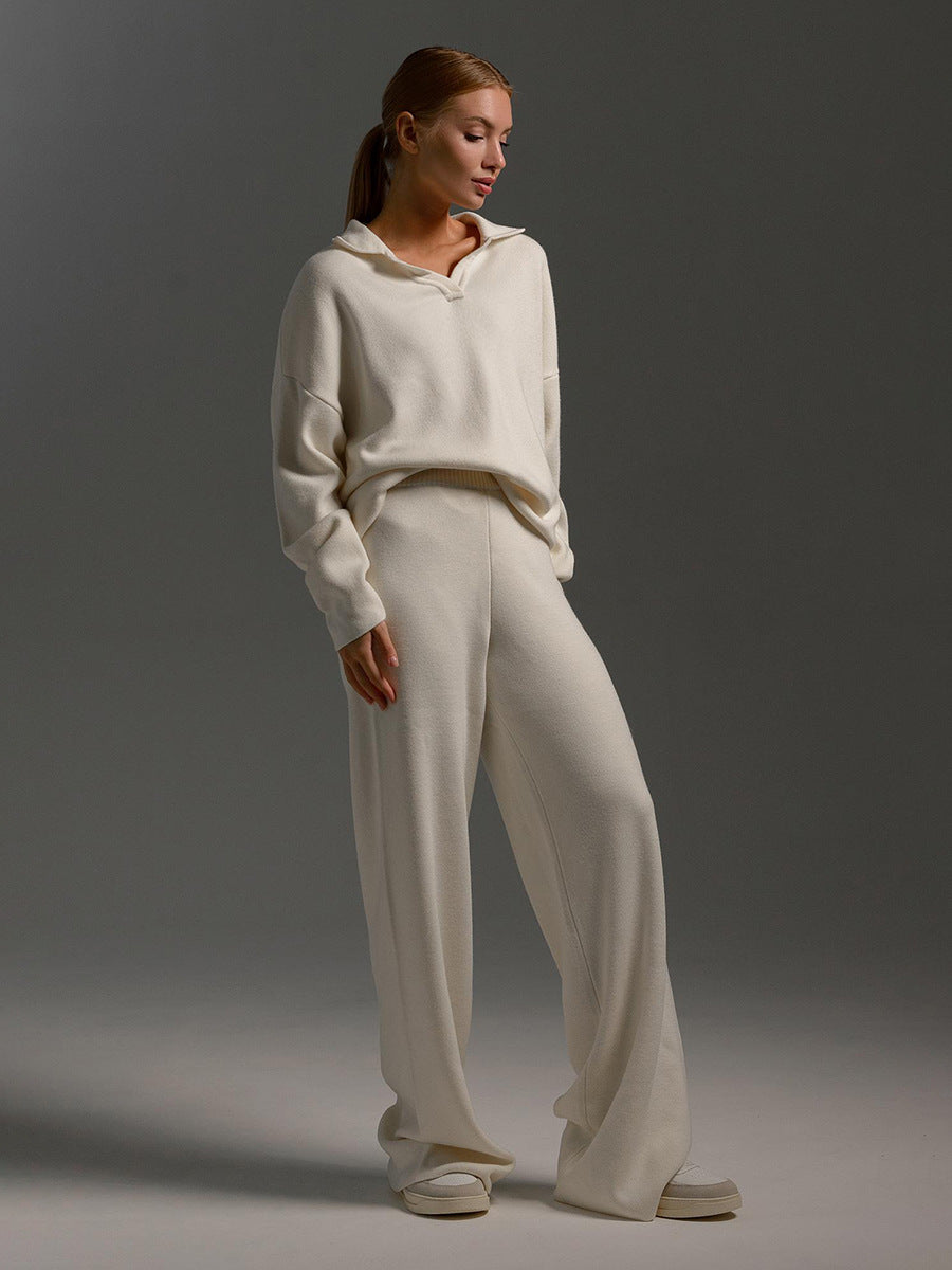 Etta | Minimalistisches Damen-Zweiteiler-Set mit Bluse und Hose | Klassiker