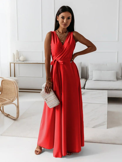 Ottilia | Modernes Damen-Maxikleid mit V-Ausschnitt | Maxi