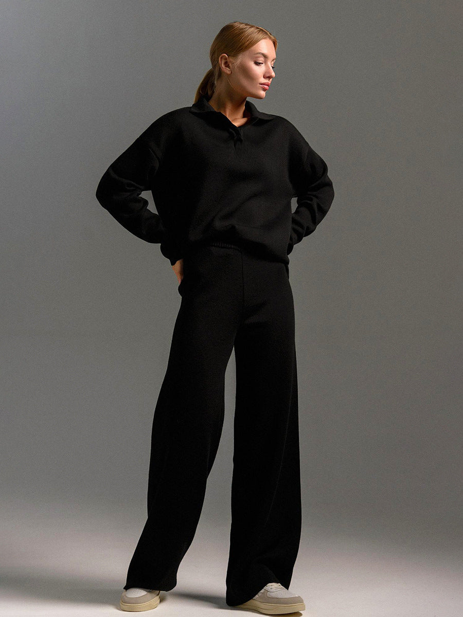 Etta | Minimalistisches Damen-Zweiteiler-Set mit Bluse und Hose | Klassiker